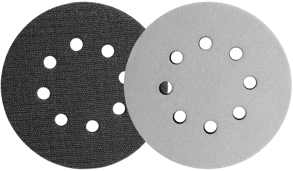 Schuurdiscs 125 mm - 8 gaten - sponsinterface pad - extra bescherming tegen trillingen - SnelShoppen