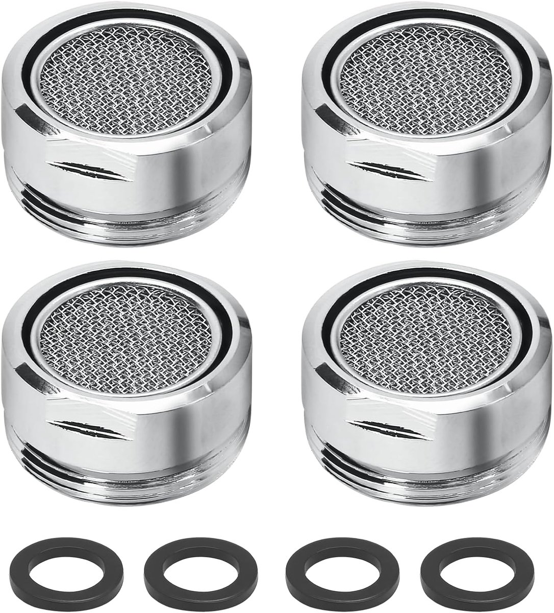 Kraanfilteruitloop - 15/16 inch kraanbeluchter - Keukenkraanaccessoires - Draadfilter voor wastafelkraan - 4 stuks