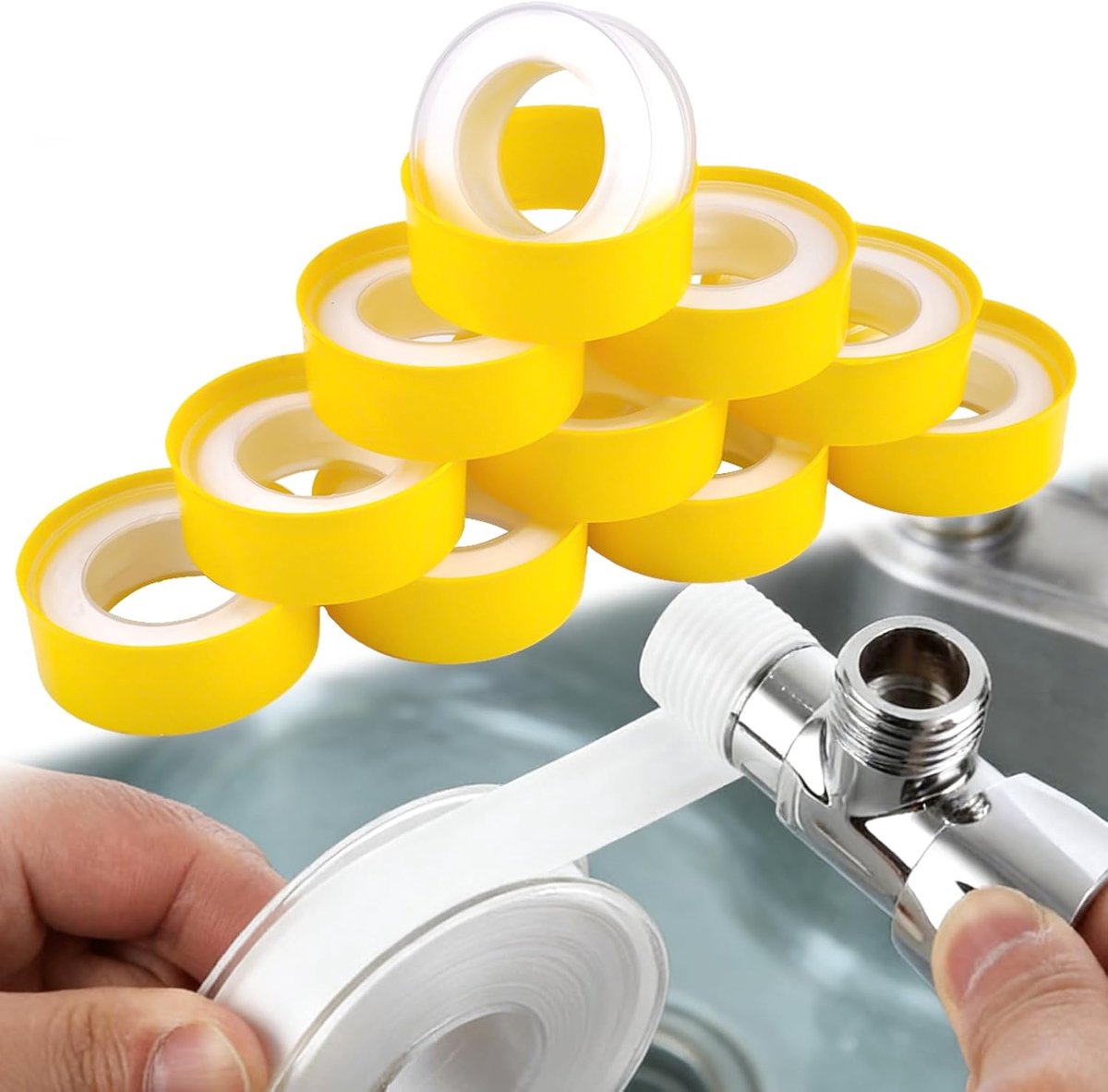 Teflon tape 14mm x 12m - PTFE sealing tape - DVGW gecertificeerd - voorkomt lekkages - SnelShoppen