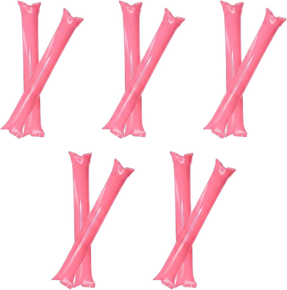 Opblaasbare stokken 60 x 10 cm - kunststof - luide animatiestaven - ideaal voor sportevenementen - SnelShoppen