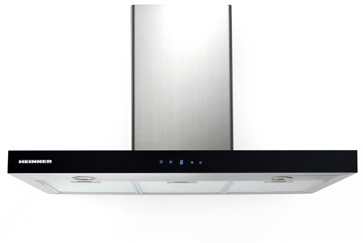 Heinner DCH-6590TIX Wandschouw Afzuigkap 90 cm – 623,9 m³/u – 3 Standen – 2x 1,5 W LED-Verlichting – Touch Bediening – 1x 190 W Motor – 5 Jaar Garantie
