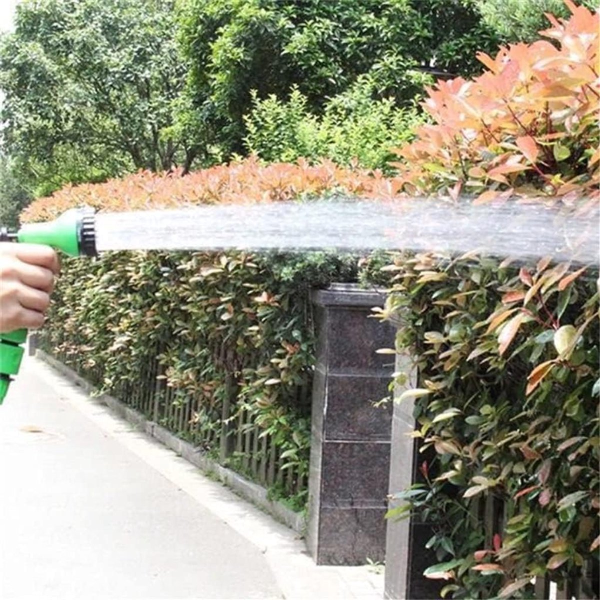 Tuinslang Kit - Uitbreidbare slang - Tuin Bewateren - Met 7 Sproeikoppen - 15 meter - Groen – foto 3