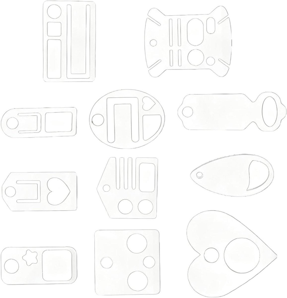 Borduurzijde Kaarten - Draadopbergkaarten Kruissteek - Handwerk Organiseren - Transparant Zichtbaar Ontwerp - 1 meter - Enkel attribuut