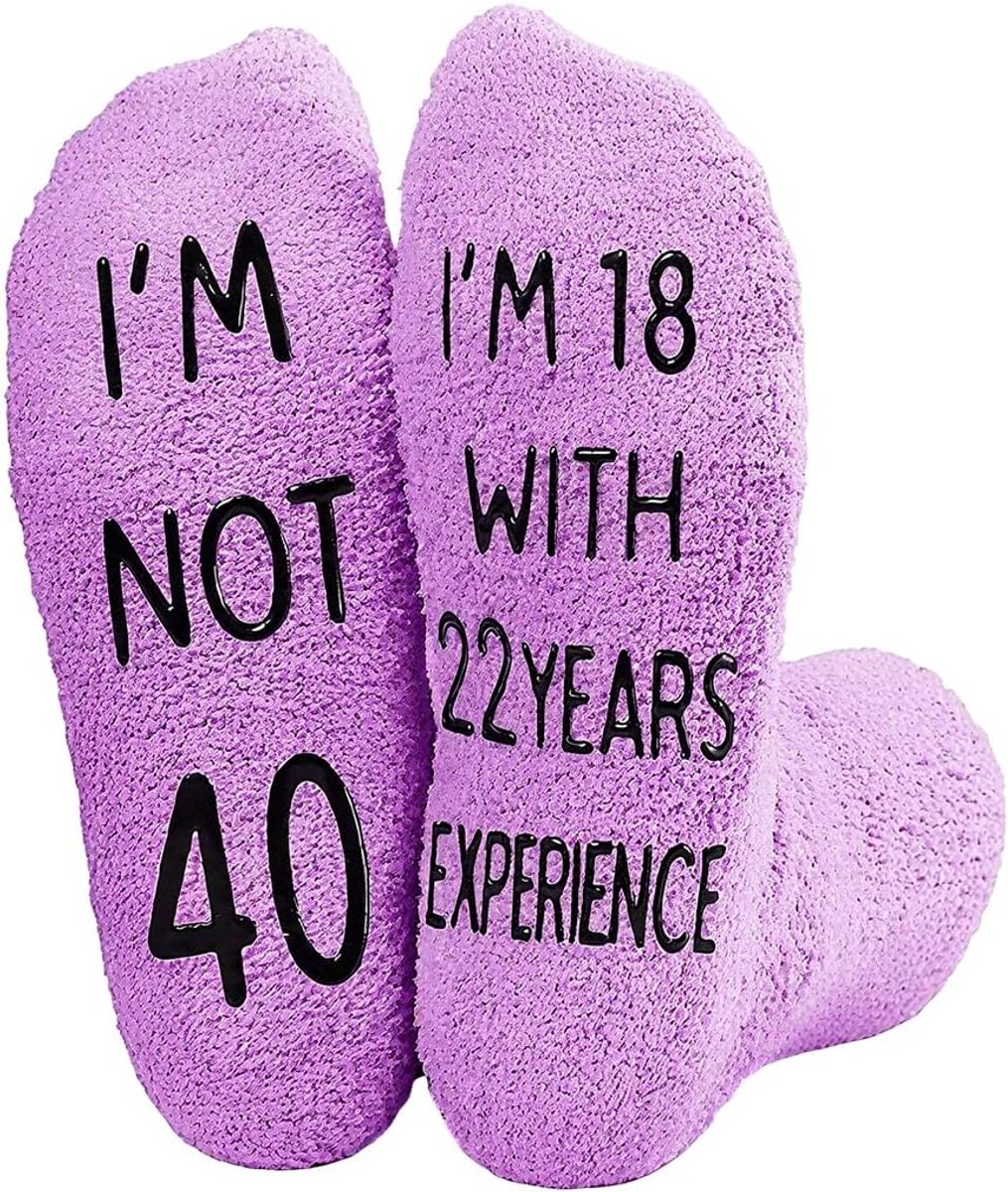 Vrouwen 40e Verjaardagssokken - Grappige Verjaardagssokken - Perfect Cadeau voor Moeder, Zus of Leraren - SnelShoppen