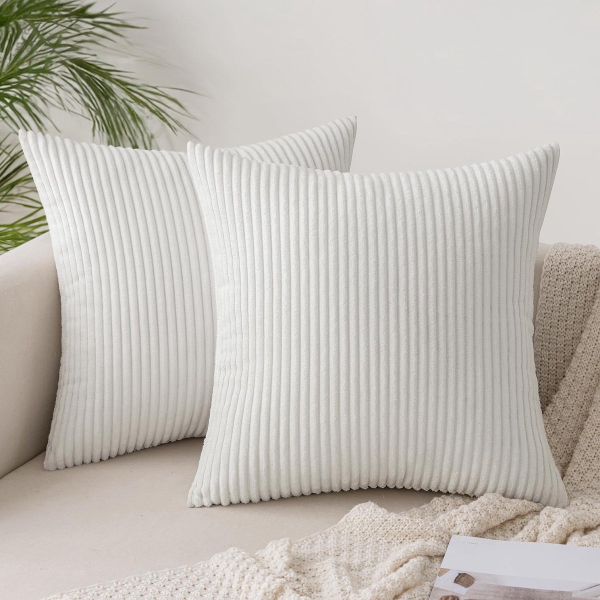 Decoratieve Kussens 45 x 45 cm - Corduroy - Zacht en Comfortabel - Geschikt voor Sofa en Bed - SnelShoppen