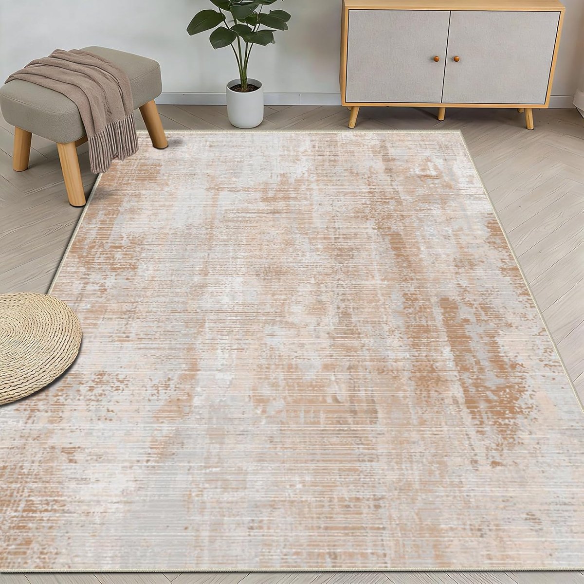 Vloerkleed voor woonkamer - ultra-zacht faux cashmere - machinewasbaar - ideaal voor slaapkamers - SnelShoppen