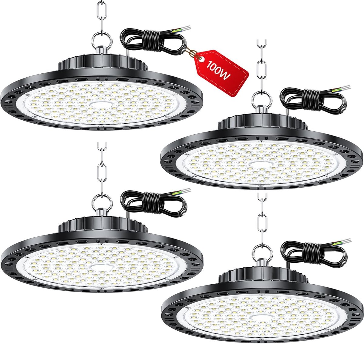 LED Room Spotlights 100 W - 10000 Lumen - IP65 Waterdicht - Ideaal voor Werkplaatsen - SnelShoppen