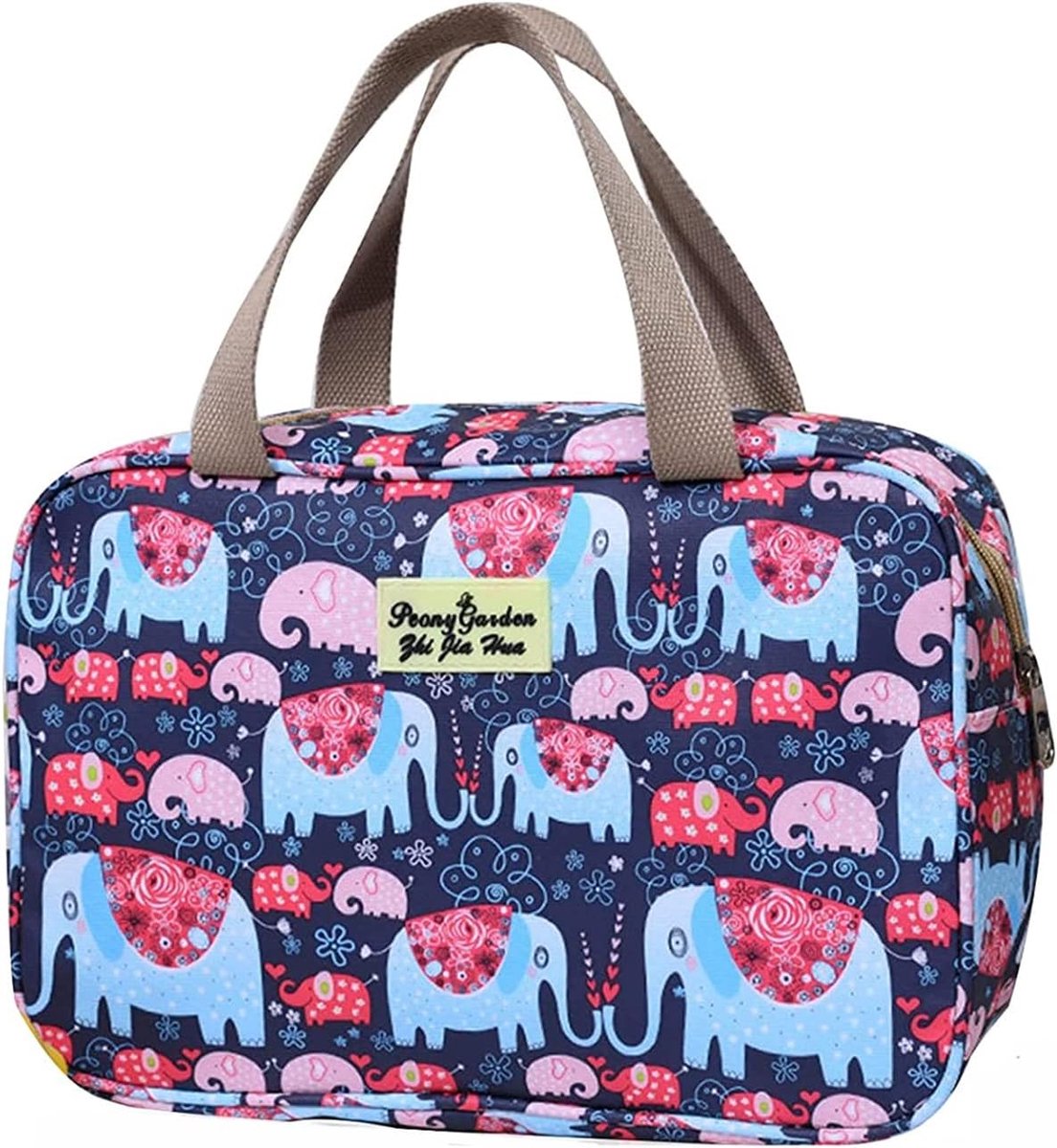 Toilettas groot - waterdicht - blauw olifant - ideaal voor reizen - SnelShoppen
