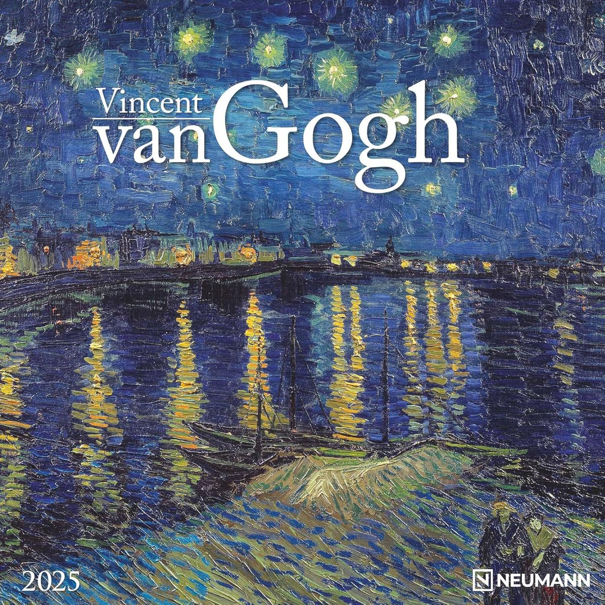 Broschürenkalender Vincent van Gogh 2025 - 30x30 cm - Wandkalender met afbeeldingen - Veel ruimte voor notities - SnelShoppen
