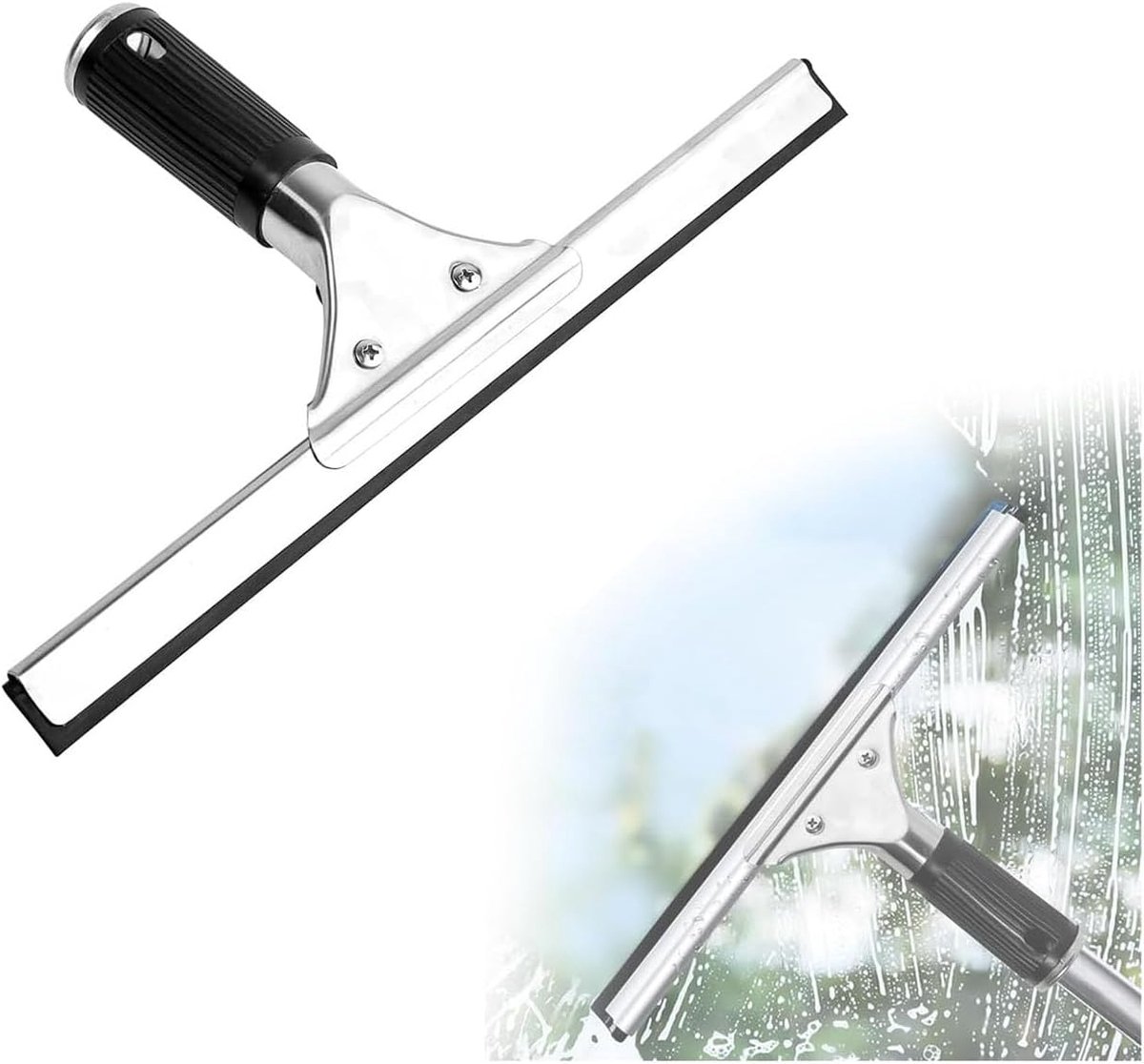 Raamtrekker 25 cm - RVS - Corrosiebestendig - Voor het reinigen van glas - ShopVlot