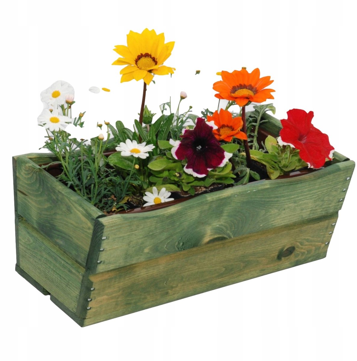 Houten Balkonbak 44 cm - Groen