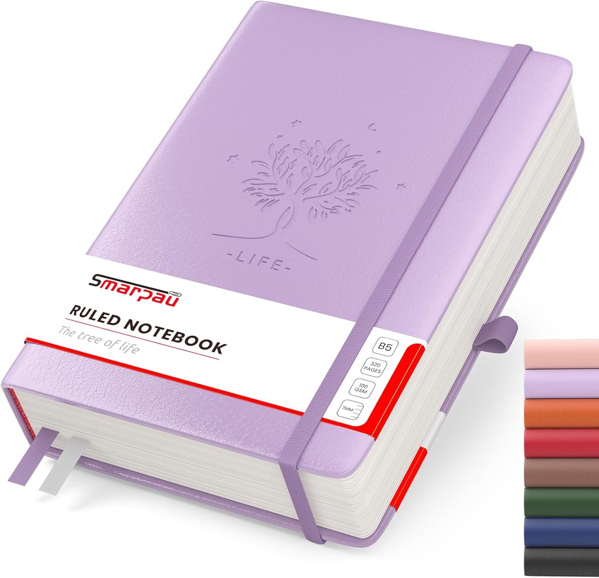 Gelijnd Notitieboek B5 - Hardcover 100gsm - Met Tabs - Ideaal voor Werk en School - ShopVlot