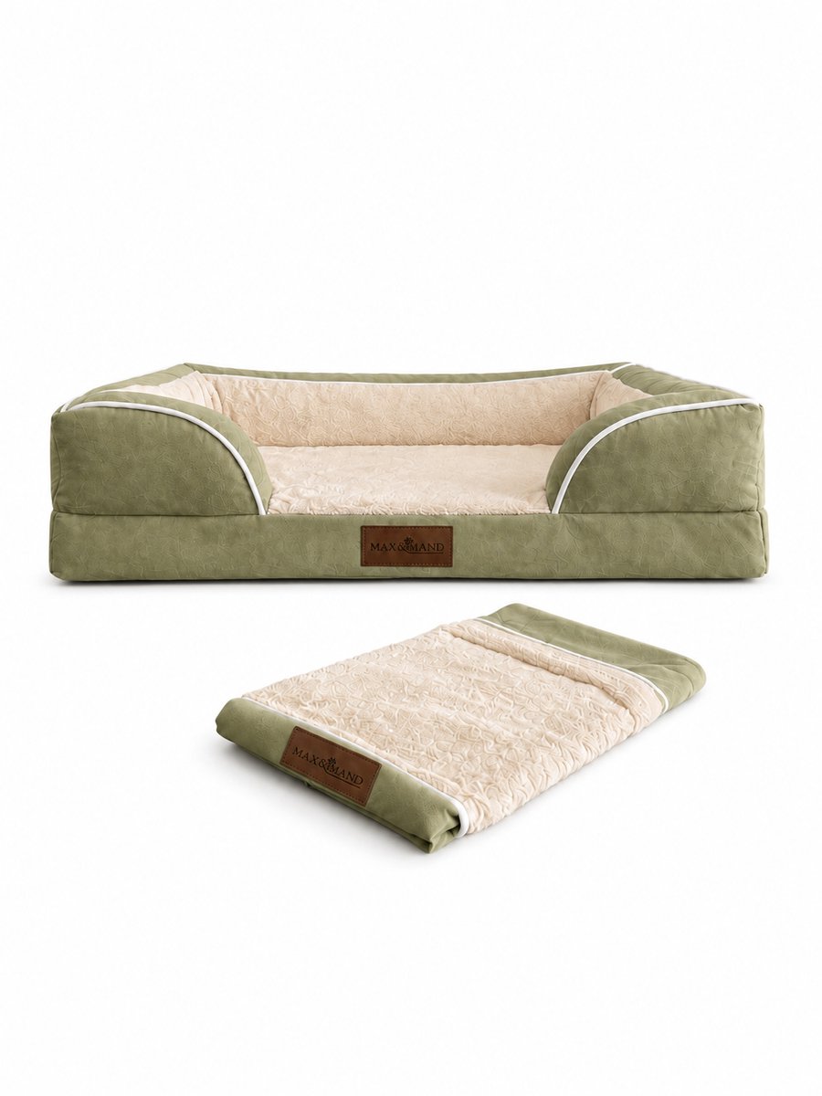 Hondenmand Hoes M Max&Mand – Afneembaar en Wasbaar op 30°C Groen