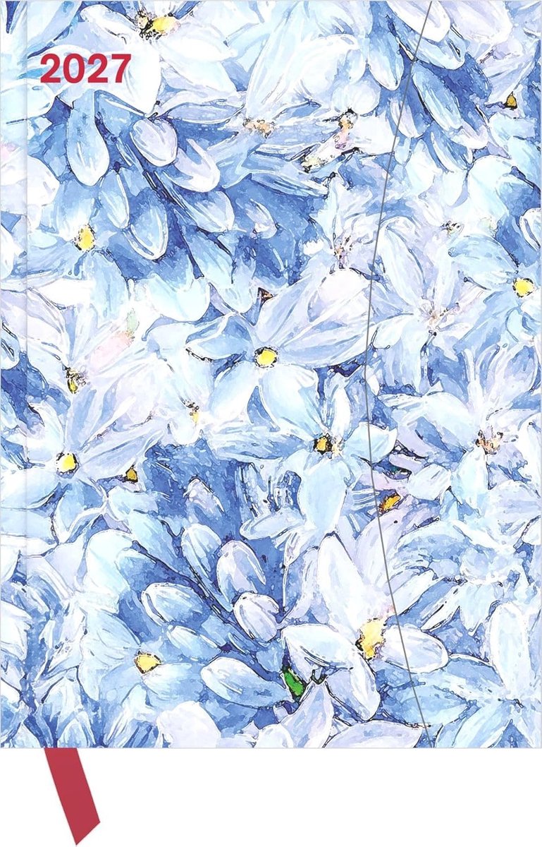 SnelShoppen - Bright Flowers 2027 Boekkalender 16x22 cm - Weekplanner met Magnetische Sluiting, Leseband en Internationale Feestdagen voor Natuurliefh