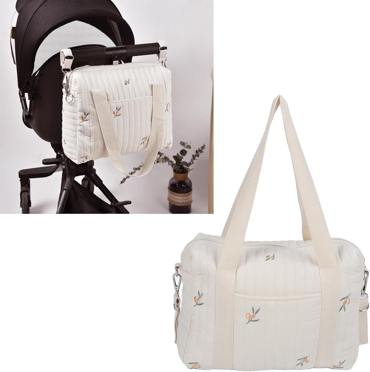 Baby Handtas Large Capacity - Katoen Kinderwagen - Draagbare Mama Tas - Voor gemak onderweg - ShopVlot