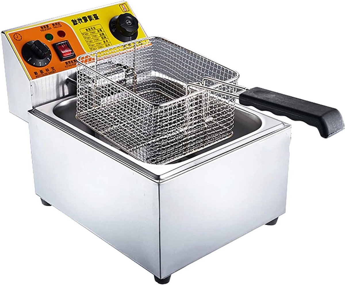 Elektrische Frituurpan - Professionele Friteuse - Lekker Frituren - Snelle Olie Temperatuur Herstel - 10L - Zilver