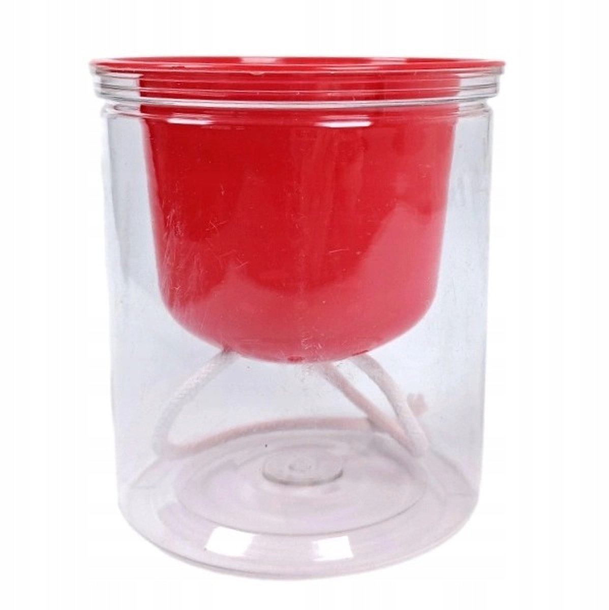 Zelfwater gevende rode plastic pot - Compact en stijlvol