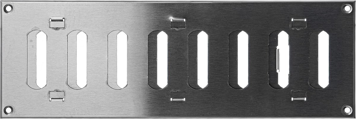 Ventilatierooster 300 x 100 mm - RVS - Verstelbare lamellen - Voor wand- en plafondmontage - ShopVlot
