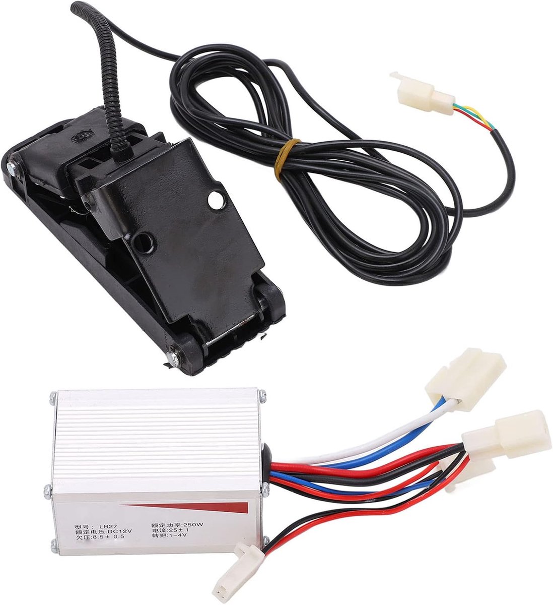Accelerator pedaal set 12V 250W - Aluminium geborsteld - Stabiele prestaties - Ideaal voor elektrische fietsen - ShopVlot