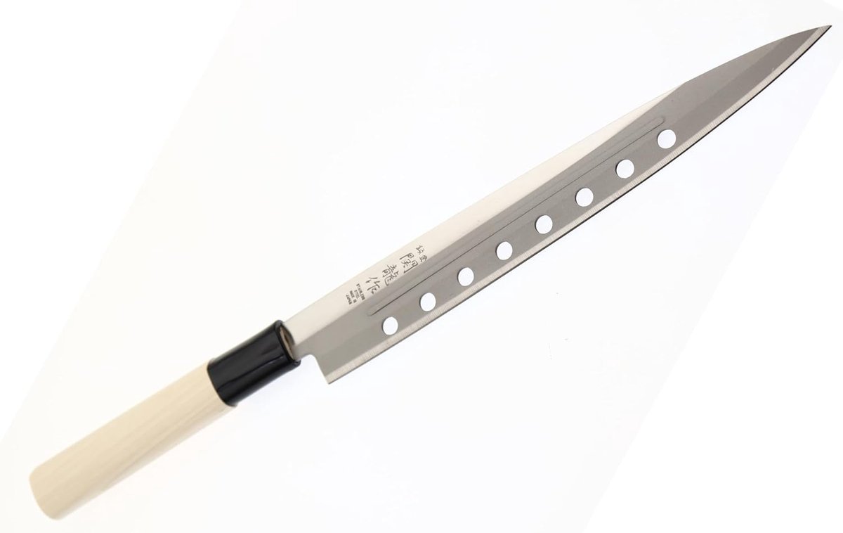 Sashimi mes 21cm - RVS lemmet - Populieren houten handvat - Perfect voor het fileren van vis - ShopVlot