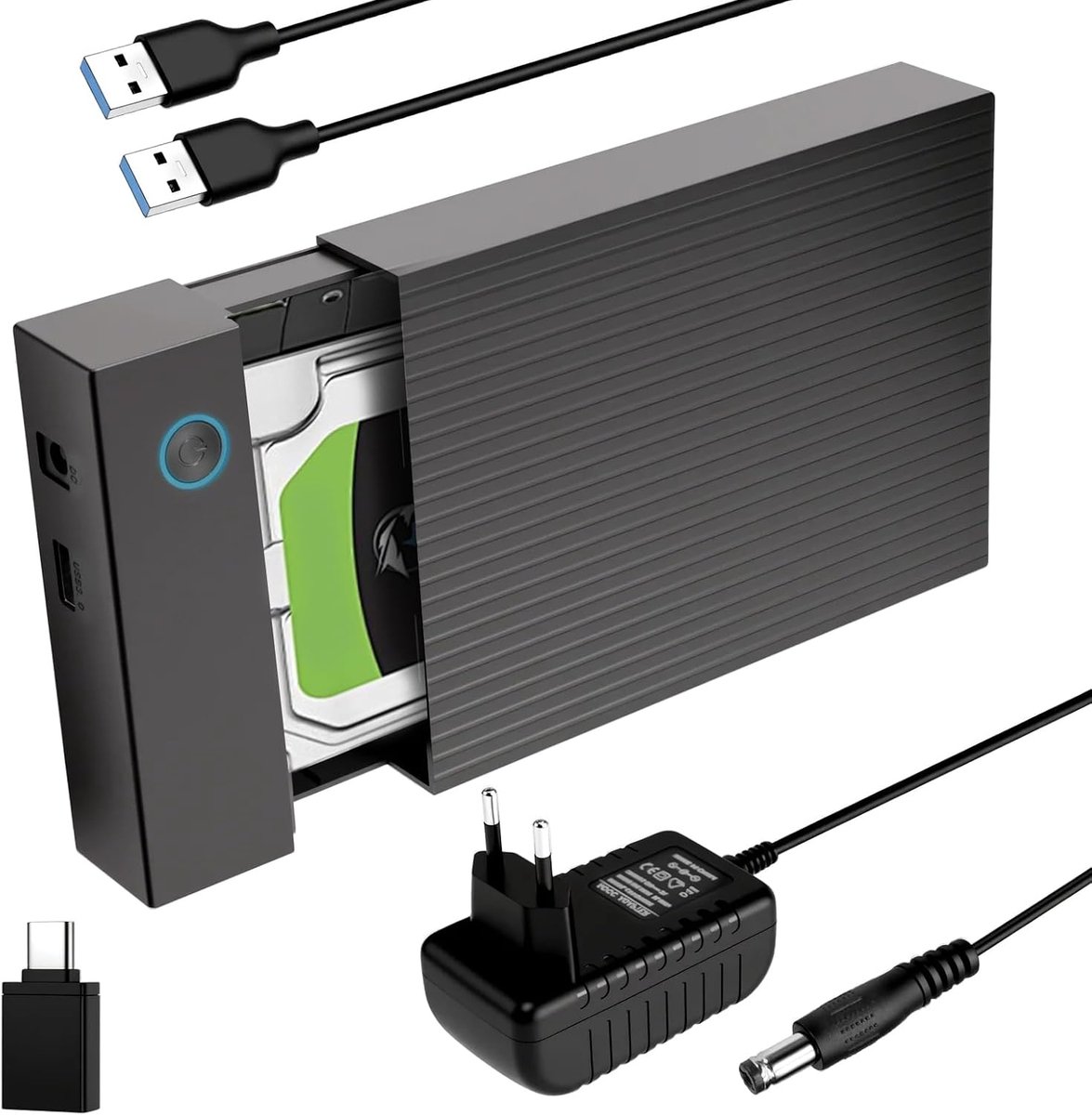 USB 3.0 hard drive docking station 3.5''/2.5'' - SATA behuizing - 6Gbps overdrachtssnelheid - ShopVlot