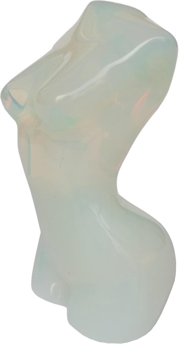 Opalit helende kristal figuur 50 mm - vrouwelijke model sculptuur - kantoordecoratie - bevorder meditatie - ShopVlot