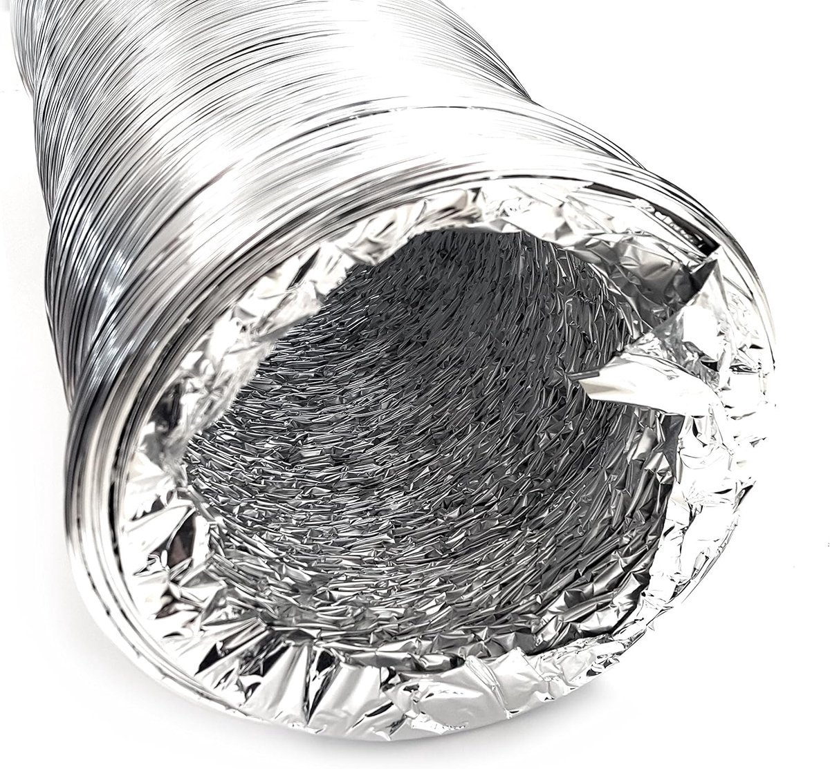 Ventilatiebuis Ø 100 mm x 10 m - Polyester versterkt - Vuurvast volgens DIN 4102 - Ideaal voor ventilatiesystemen - ShopVlot