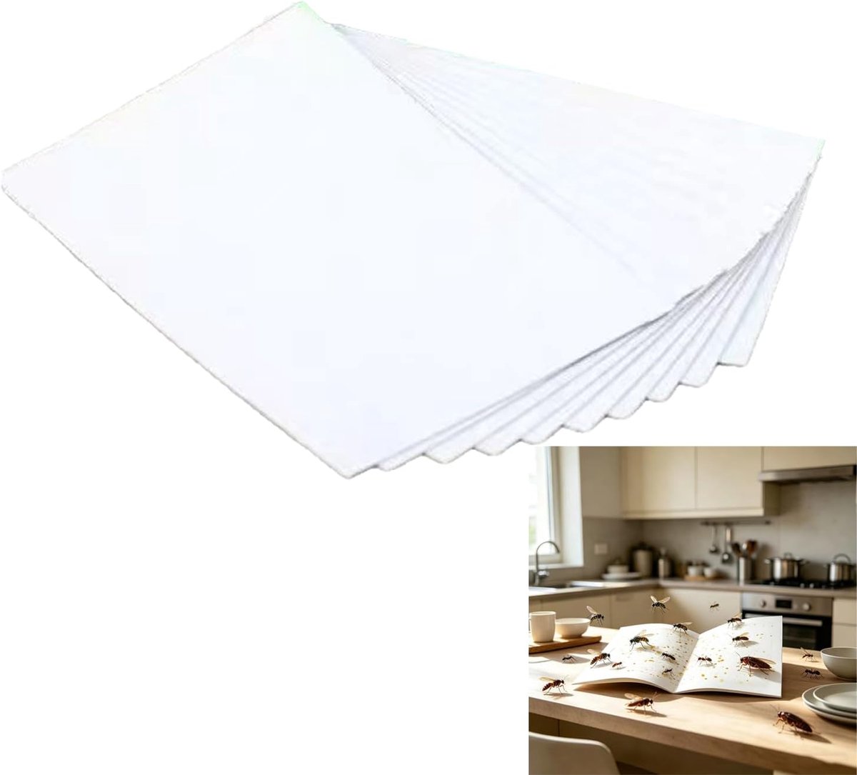 Vliegenval 10 stuks - fruitvliegenval - wit papier - milieuvriendelijk en gifvrij - ShopVlot
