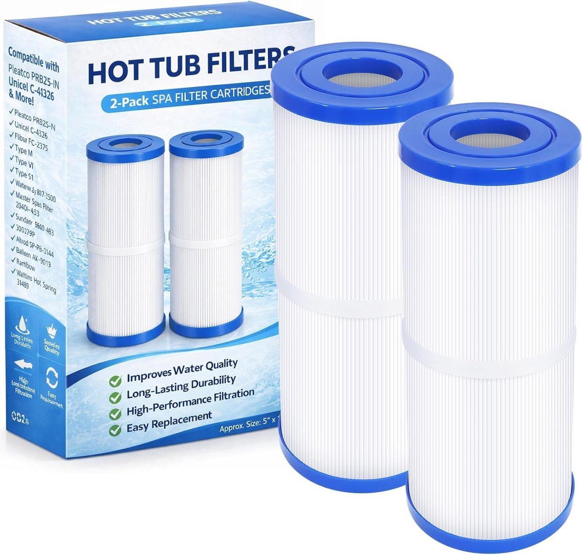 Spa-filters voor bubbelbad - compatibel met Pleatco PRB25-IN - veilig en milieuvriendelijk - voor optimaal watercomfort - ShopVlot