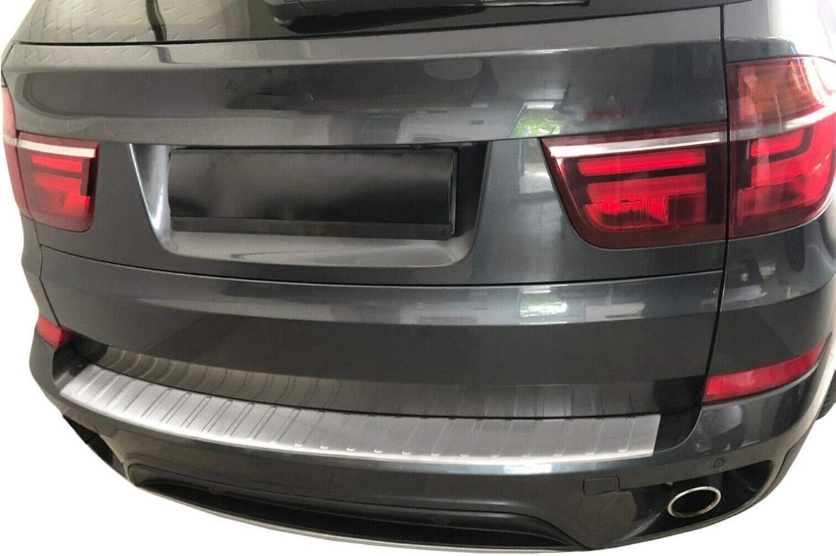 drempelbescherming mat RVS - geschikt voor BMW X5 E70 2006-2013 - met afschuining - bescherming tegen slijtage - ShopVlot