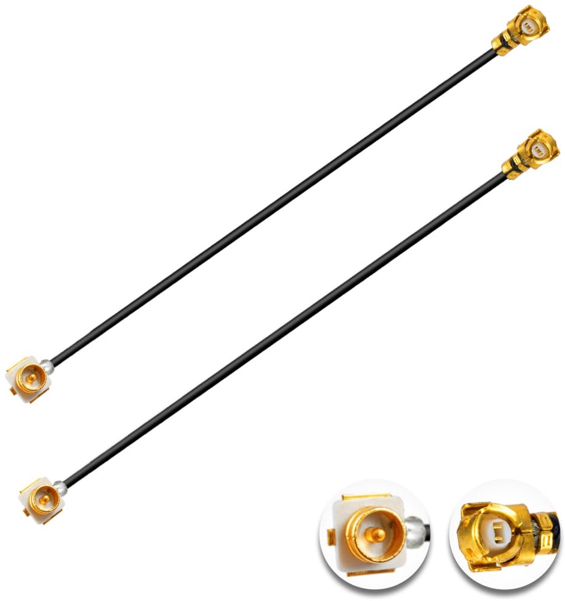 U.F.L1 Male naar Female kabel 5cm - 1.37mm mini coaxiaal - 50 Ohm - ideaal voor antenneverbindingen - ShopVlot