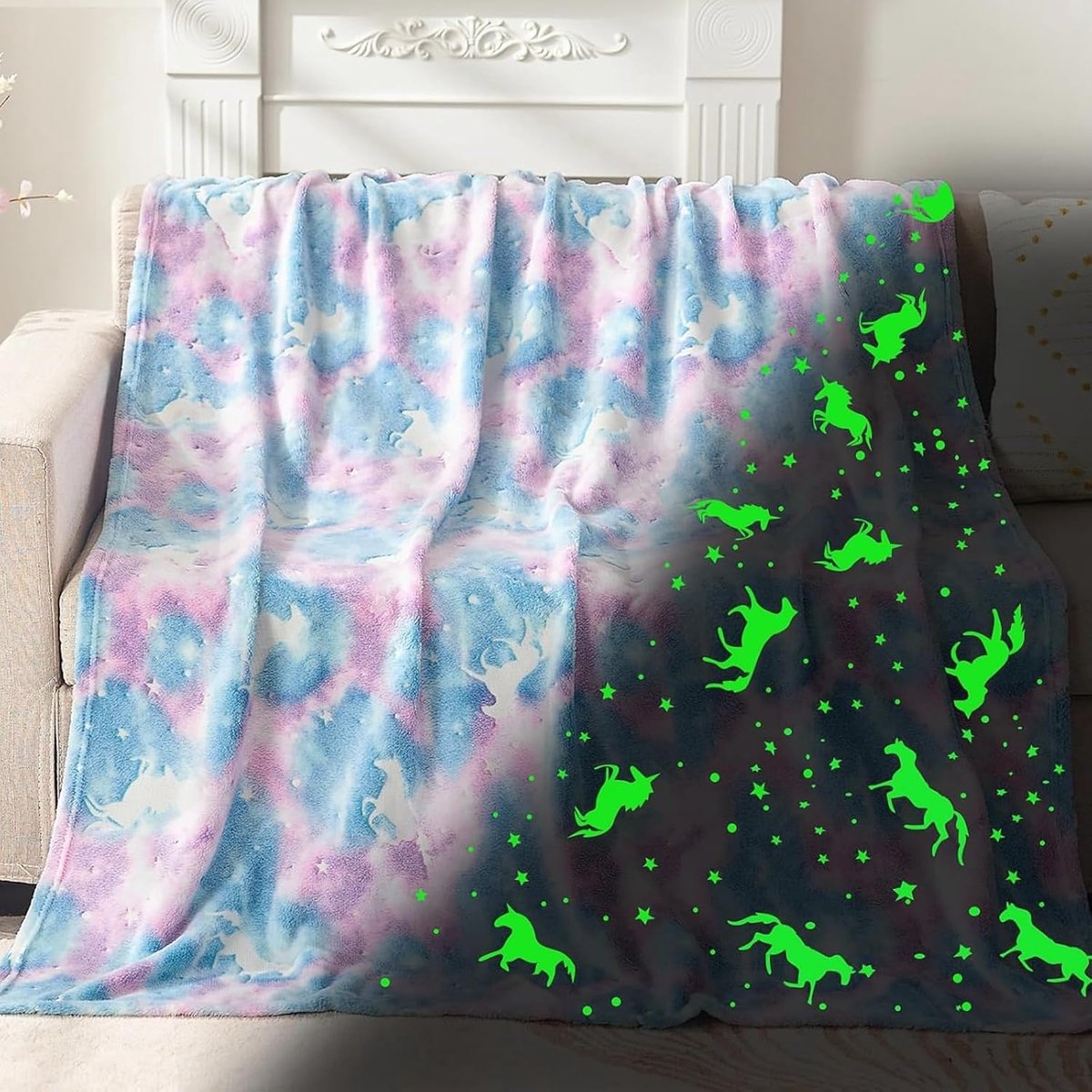 Glow in the Dark Dekentje - Zacht Flanel Fleece - Voor Kinderen en Volwassenen - Perfecte Cadeau - ShopVlot