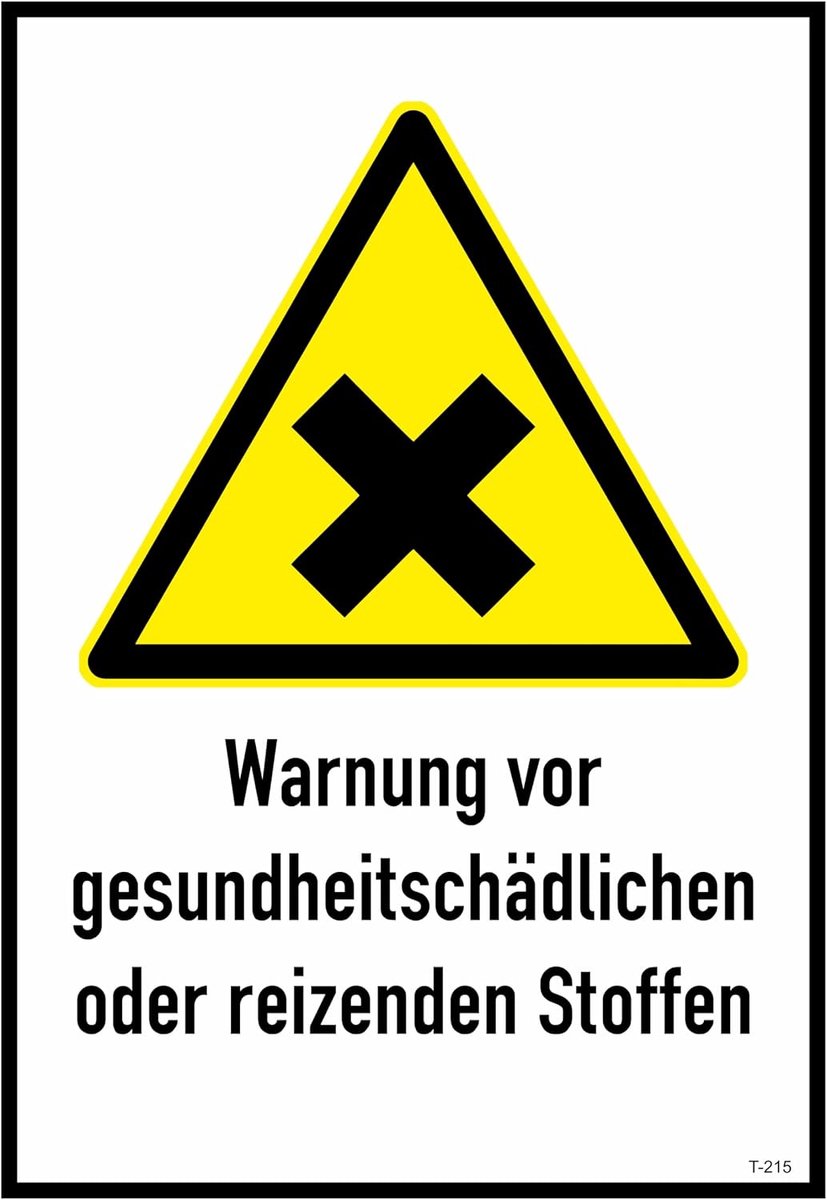 Waarschuwing sticker 23 x 16 cm - zelfklevende folie - glanzende uv-opdruk - voor binnen en buiten - ShopVlot