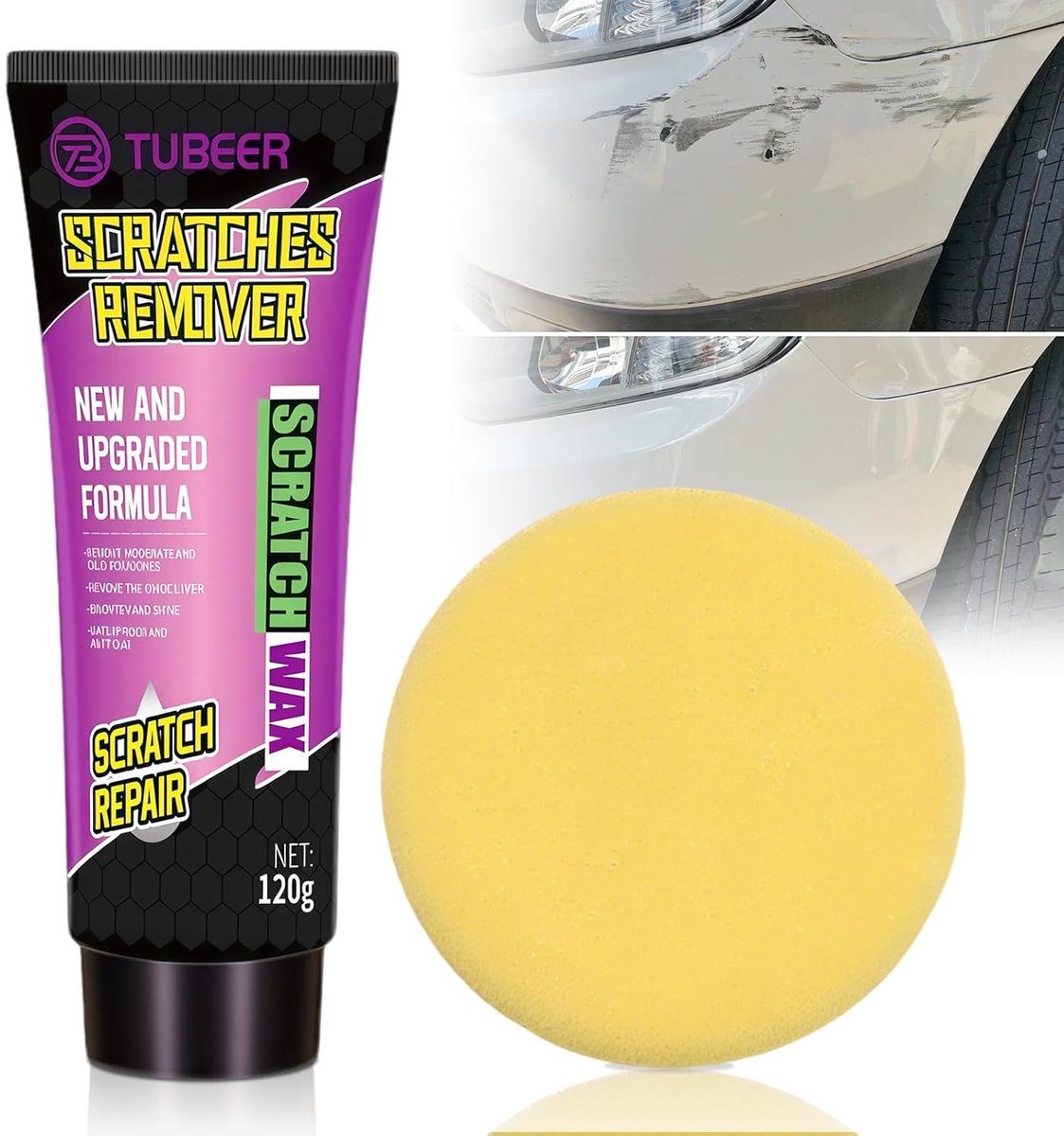 Polijstcrème 120 g - universeel - verwijdert microkrassen - glans voor carrosserie - ShopVlot