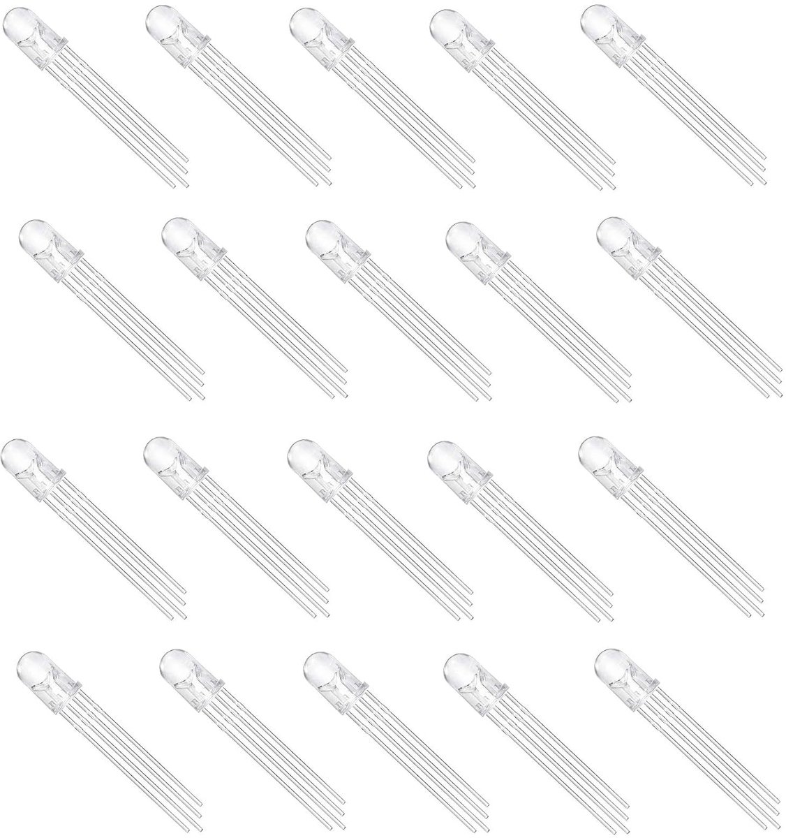 LED lichtdiode 5mm - RGB tri-kleur - helder - ideaal voor projecten - ShopVlot