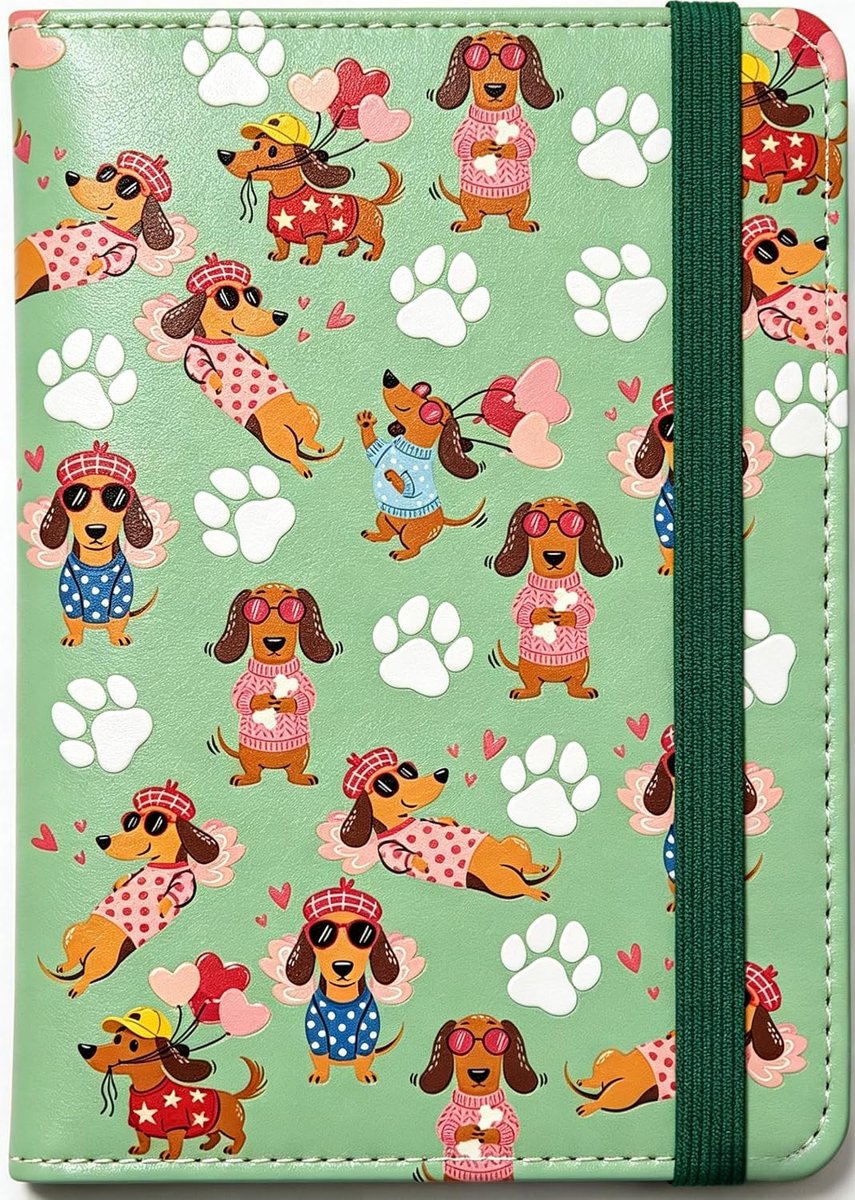 Paspoorthoesje - Leer - Schattig puppy ontwerp - Praktische organizer voor reisdocumenten - ShopVlot