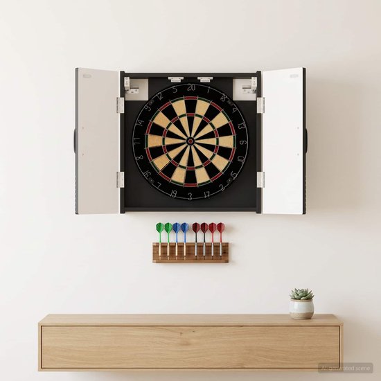 vidaXL - Dartbord - Kabinet - UTRECHT - Zwart - 52,5 - x - 10,5 - x - 53,5 - cm van vidaXL — afbeelding 2