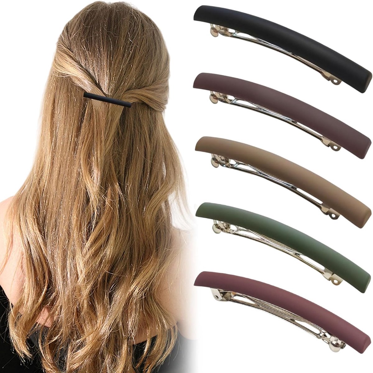 Haarspelden 5 Stuks - Smalle Franse Haarspelden - Antislip - Voor Elegant Stijlen van Dun Haar - SnelShoppen