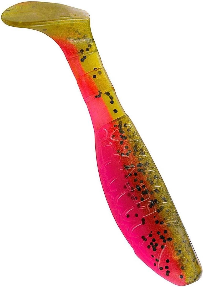 Rubberen Visjes - Kunstaas Zacht Plastic - Roofvissen Vangen - Actieve Schepstaart - 10 stuks 7.5 cm - Roze Groen