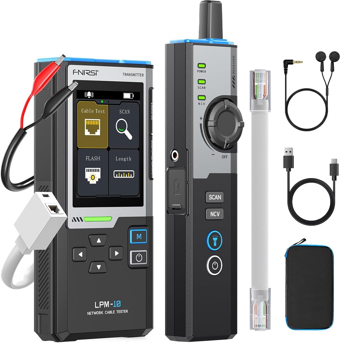 Netwerk kabeltester kit - PoE/NCV/lengte test - kabel tracer en toner - snel actief poorten vinden - SnelShoppen
