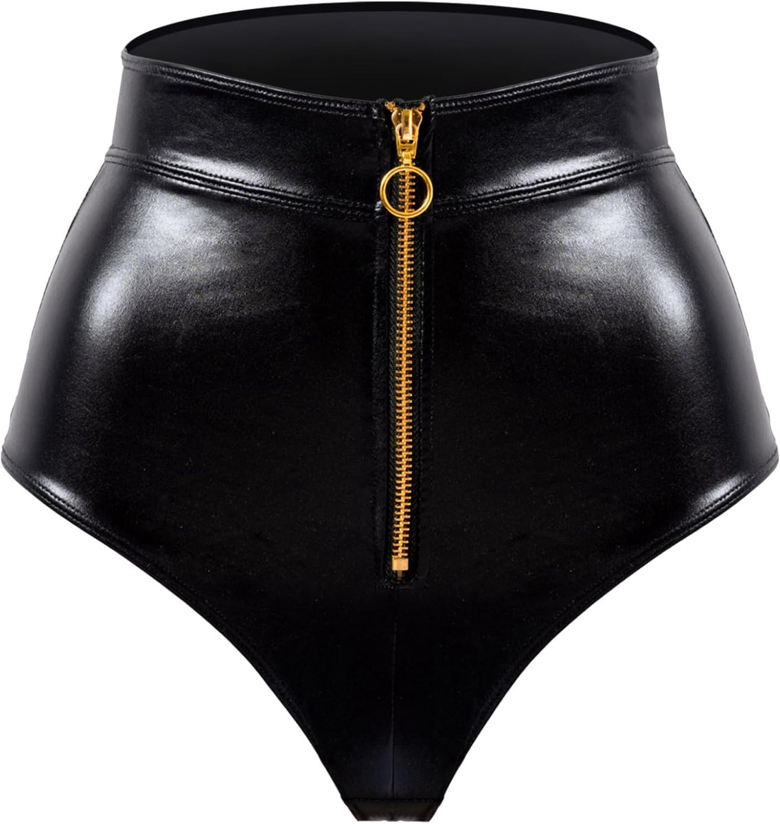 Bustier dames kort - faux leren - met pofschouder en lange mouwen - trendy outfit SnelShoppen
