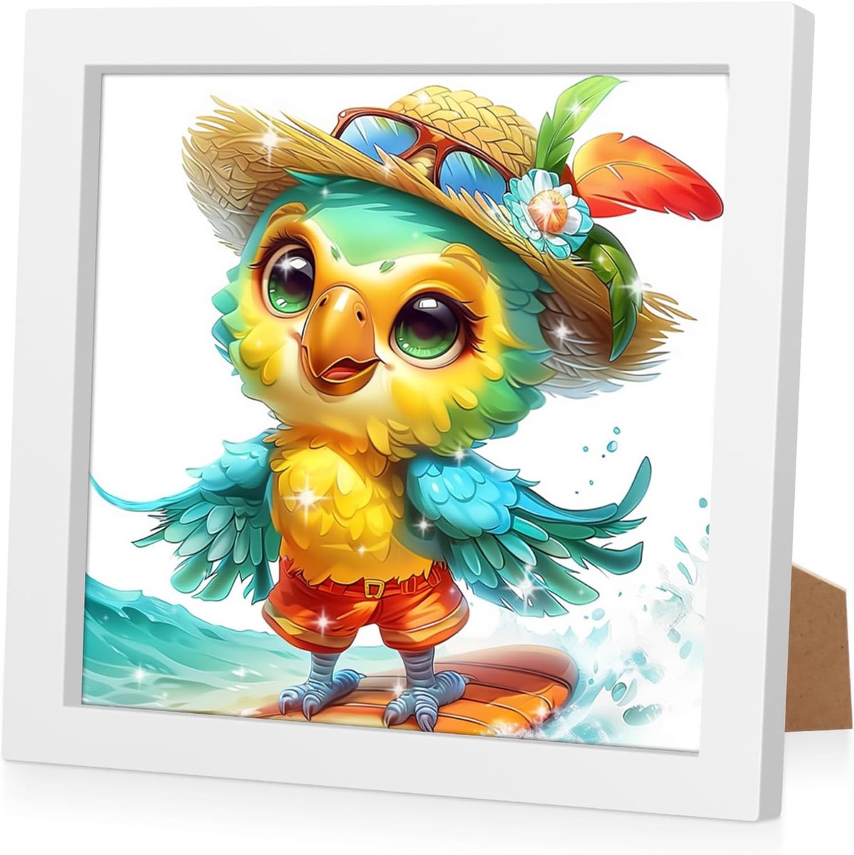 Diamant schilderen voor kinderen - 7 x 7 inch - met lijst - creatief plezier voor jongens en meisjes - SnelShoppen