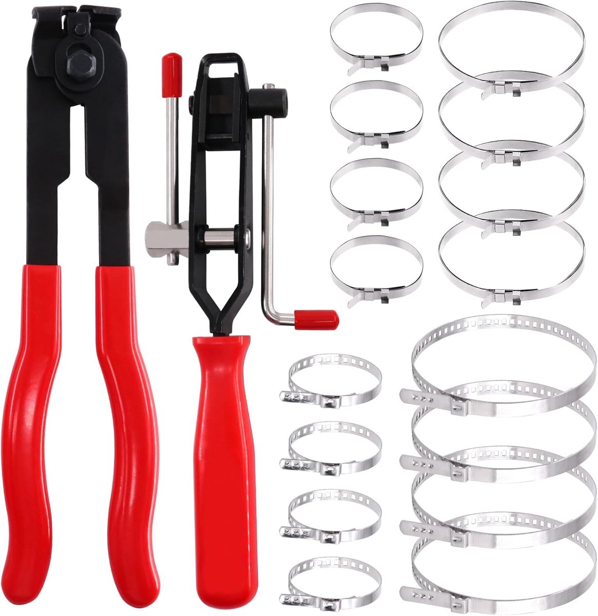 CV boot clamps set 18-delig - diverse types en maten - inclusief gereedschap - SnelShoppen