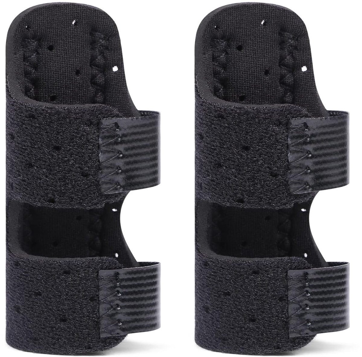 SnelShoppen - 2 Stuks Verstelbare Vinger Splint met Geïntegreerd Aluminium, Vingerbrace voor Trigger Finger, Mallet Finger, Vingerbreuken, Artrose, Zw