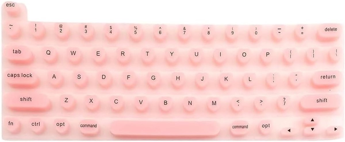 Keyboard Cover voor Langste Nagels - Siliconen Roze Hartvorm - Typen met Manicure - Bescherming voor Toetsenbord - SnelShoppen