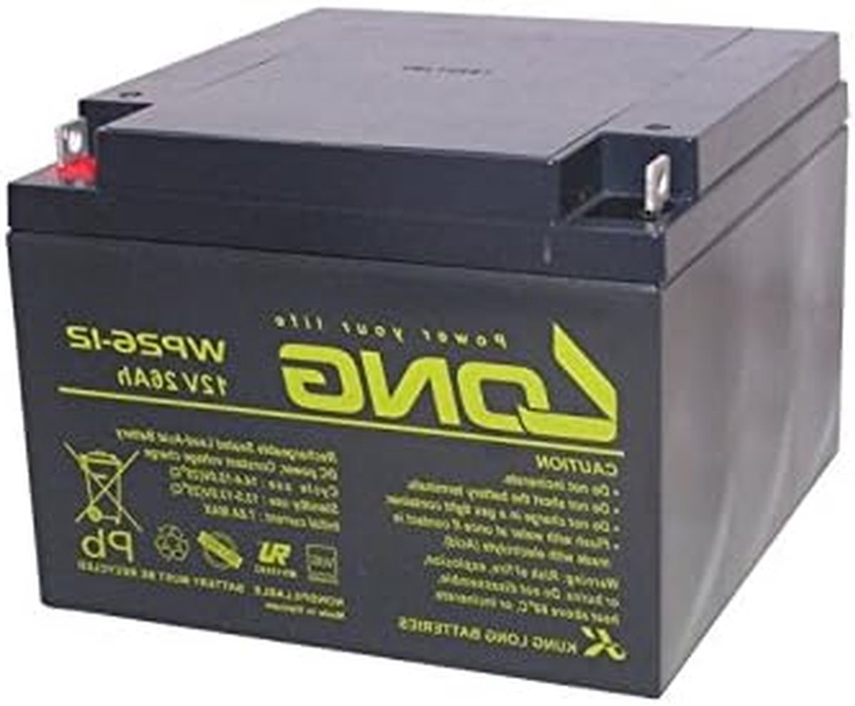 Vervangende Accu - Oplaadbare Batterij AGM - Veiligheidssystemen - VdS-getest - 166 x 175 x 125 mm - Zwart