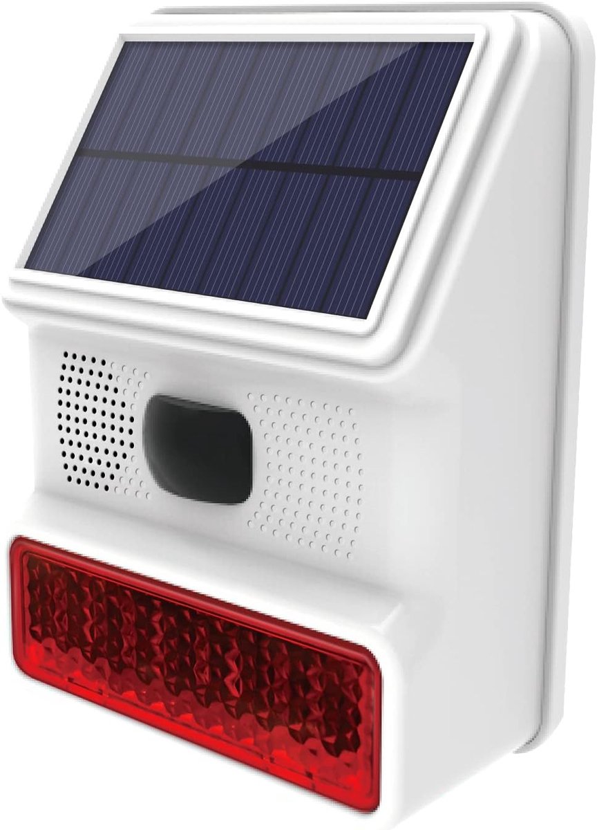 Alarm System, Outdoor Siren, Siren, with 110 dB LED Flashing Light, Compatible with Alarm System for Home, Farm - ShopVlot