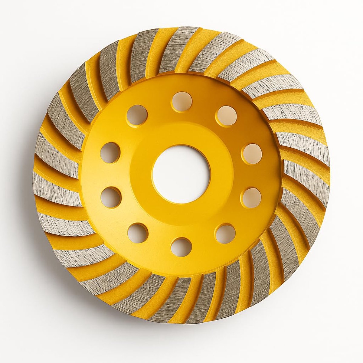 APLUS Diamond Grinding Disc Double Row 125 mm x 22.2 mm / 22 mm for Concrete Stone Masonry 125 mm Yellow - ShopVlot