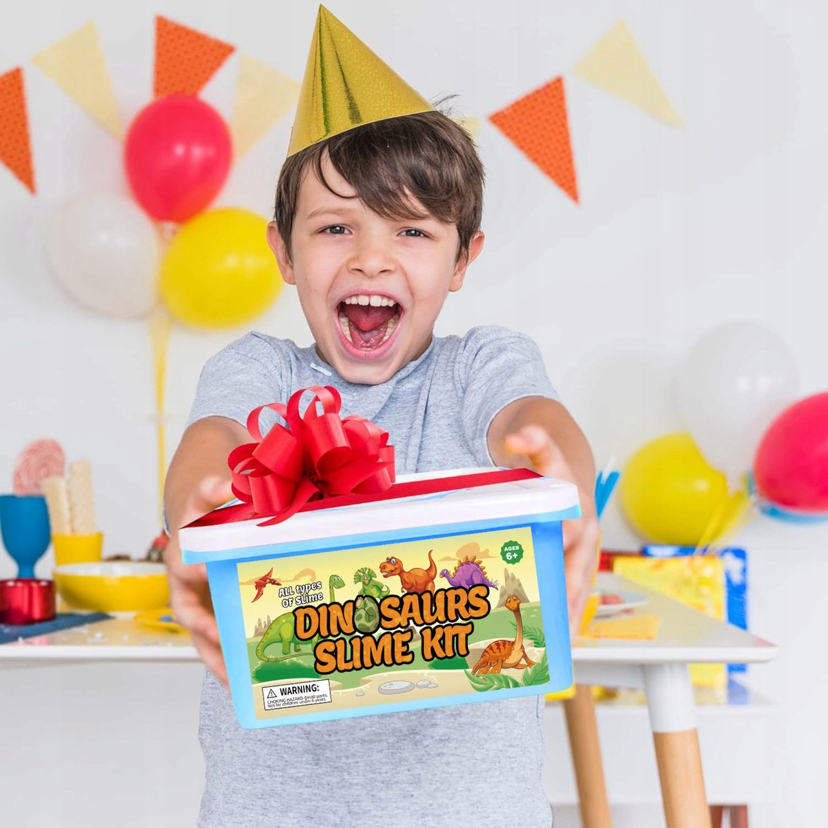 Mega Slijm Dino-set met 50+ elementen, glitters en accessoires (6+)