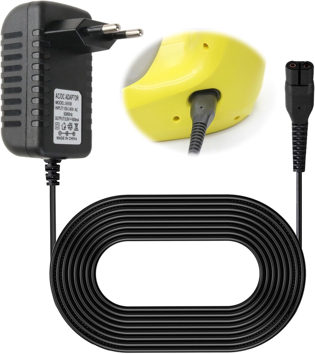 Oplader 5,5 V voor Kärcher WV1 WV2 WV50 WV5 Premium - 1,5 m kabel - Veilig en betrouwbaar opladen - ShopVlot